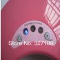 Pink 12W LED Gel Nail Art Lamp Portable Nail Dryer Curing Home / Salon Two Hand One Time
