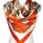 5 PCS NEW Womens Wagon Print Big Square Silk-like Satin Scarf Wrap Muffler 90*90cm