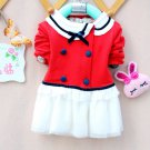 J4 Baby Girl Cotton Ruffle Party Formal Outfit Dress 6-12-18-24-36 Months