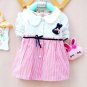 D3 Baby Girl Cotton Bunny Badge Long Sleeves Outfit Dress 6-12-18-24-36 Months