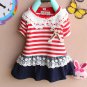 D4 Baby Girl Cotton Ruffle Party Formal Outfit Dress  6-12-18-24-36 Months
