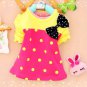 T2 Baby Girl Cotton Black Bow Pink Dot Outfit T-shirt Top 6-12-18-24-36 Months