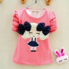 T3 Baby Girl Cotton Dot 'Barbie Girl' Motif Outfit T-shirt Top 6-12-18-24-36 Months