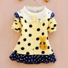 J3 Baby Girl Cotton Dots Banny BadgeParty Formal Outfit Dress 6-12-18-24-36 Months