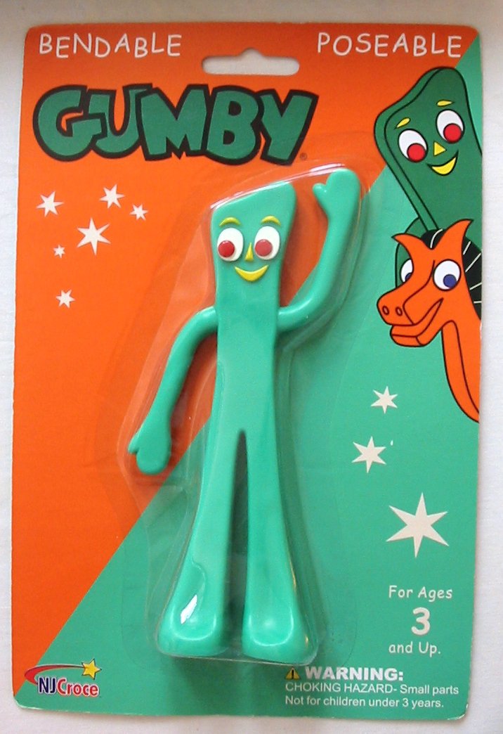 2 Vintage GUMBY Toys 6 Inch Bendable Poseable Figurines Sealed in ...