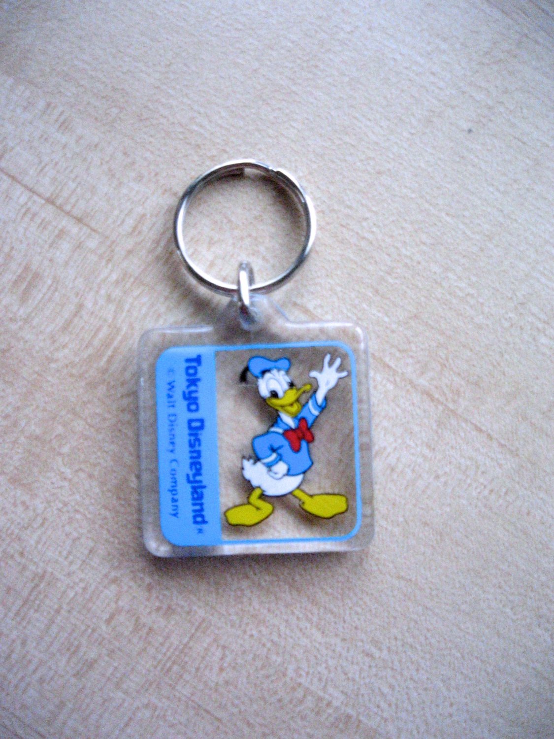 Vintage Tokyo Disneyland Lucite Key Ring Disney Collectible
