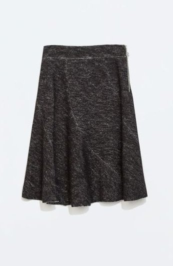 NEW ZARA SEAMED FLARE SKIRT Street Style to Sleek Work Versatile