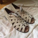 Beautifeel Low Wedge Sandal Comfort Shoe Edyta Bisque Nubuck Sz 40 Beautifeel Low Wedge Sandal Comfort Shoe Edyta Bisque Nubuck Sz 40
