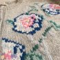Vintage Fair Isle Button Front Cardigan Granny Sweater Plush Shetland Wool Heather Gray