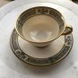 Morgan Belleek Orient Tea Cup & Saucer Set Hand Painted Raised Fruit Vintage Fine China