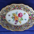 Schumann Dresdner Art Reticulated Candy Dish Trinket Tray Bavaria Germany