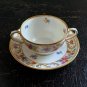 Schumann Bavaria Dresdener Art Double Handle Bouillon Cup & Saucer Set Circa 1932
