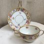 Schumann Bavaria Dresdener Art Double Handle Bouillon Cup & Saucer Set Circa 1932