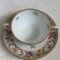 Schumann Bavaria Dresdener Art Double Handle Bouillon Cup & Saucer Set Circa 1932