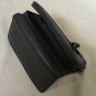 Black Leather Zip Around Wallet with Organization Features 1990s Vintage Deadstock