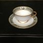 Morgan Belleek Orient Tea Cup & Saucer Set Hand Painted Raised Fruit Vintage Fine China