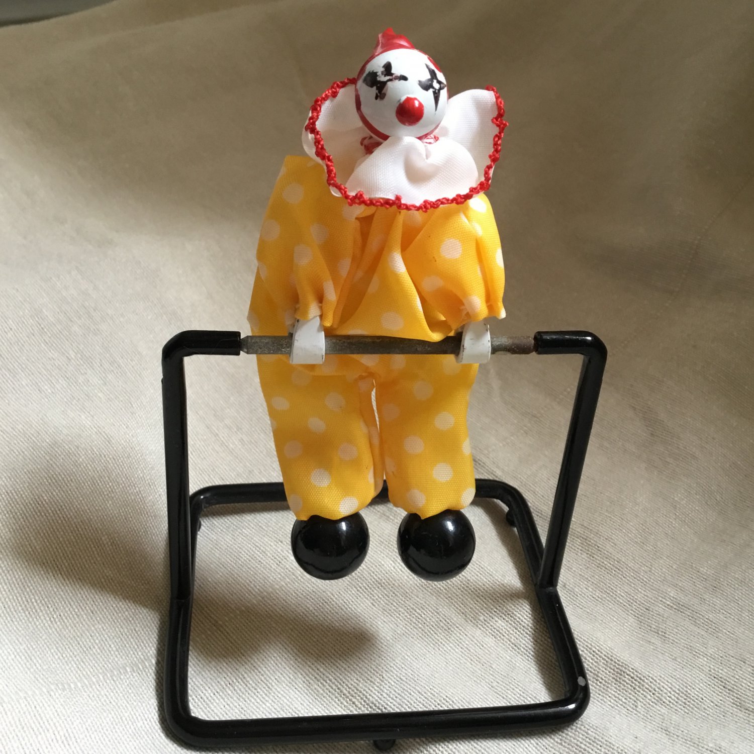 Twirling Clown Vintage Italian Toy Bar Spinning Stress Shelf Desktop