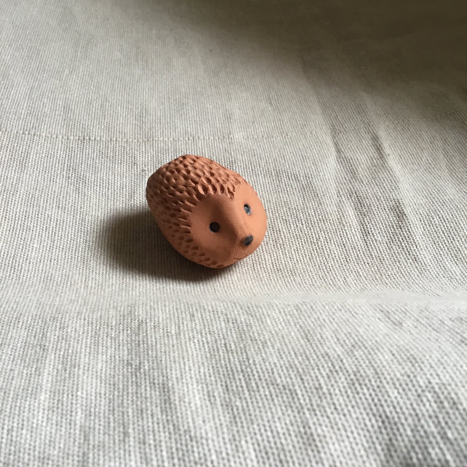 Hedgehog Figurine Vintage 80s England UK Handmade Miniature Shelf