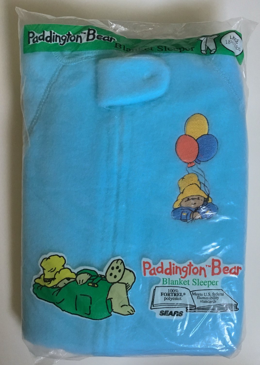 Vintage Sears Iconic Blanket Sleeper One Piece Pajamas Paddington Bear