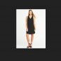 LBD Shift Dress Above Knee Tie Back Detail Black Size Small