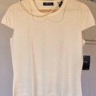 Pointelle Extra Fine Knit Cap Short Sleeve Sweater 40s 50s 60s Merino Wool Knit Romantic Top