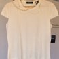 Pointelle Extra Fine Knit Cap Short Sleeve Sweater 40s 50s 60s Merino Wool Knit Romantic Top