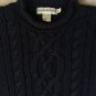 1990s Heavy Cotton Roll Neck Sweater Vintage Banana Republic Mens Navy Blue
