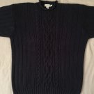 1990s Heavy Cotton Roll Neck Sweater Vintage Banana Republic Mens Navy Blue 1990s Heavy Cotton Roll Neck Sweater Vintage Banana Republic Mens Navy Blue
