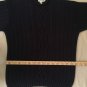 1990s Heavy Cotton Roll Neck Sweater Vintage Banana Republic Mens Navy Blue
