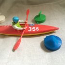 Vintage Fisher Price Adventure People White Water Kayak Complete Action Figure Set Buoys 1970s Toys