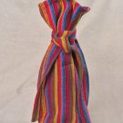 Fabric Wine Bottle Cover Gift Bag Carrier Authentic Guatemalan Woven Cotton Bright Fun Fabric Wine Bottle Cover Gift Bag Carrier Authentic Guatemalan Woven Cotton Bright Fun