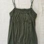 Strappy Tank Built-in Bra Adjustble Banded Waist Bubble Style Loden