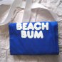 80s Vintage Beach Bum Bag Towel Carry All Multi Pockets for Cassette Tape Sunscreen