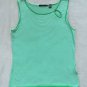 French Keyhole Ringer Top Designer Knit Kelly Green/White Stripe Tank