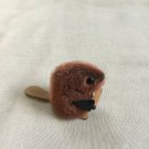 Vintage Canadian Fur Beaver Figurine Vtg Canada Travel