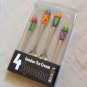 Fun Handpainted Ice Cream Sundae Spoons Set of 4