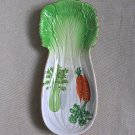 Mid Century Modern Large Celery Spoon Rest Vintage Porcelain Dish 1950s 60s