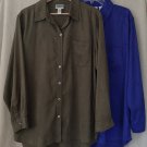 Moleskin Ultrasuede Long Loose Fit Button Shirt Jacket Vtg Chicos Top Size 3 Moleskin Ultrasuede Long Loose Fit Button Shirt Jacket Vtg Chicos Top Size 3