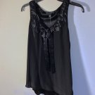 Banana Republic Embellished Black Silk Tank Top MP Banana Republic Embellished Black Silk Tank Top MP