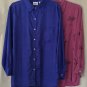 Chicos Oversize Style Button Front Shirttail Top Bundle, Moleskin Faux Suede, Silk