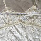 DKNY Y2K Crinkle Lace Cami Tank Club Top Ivory/Cream
