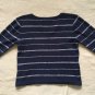 80s Vintage Esprit De Corps Cropped Top Fitted Split Neck Cotton Linen Knit 1980s 1990s