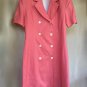 Vintage Double-Breasted Puff Sleeve Wrap Dress