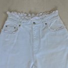Eyelet trimmed Vintage Denim Jeans France 80s 90s High Waist Tapered Eyelet trimmed Vintage Denim Jeans France 80s 90s High Waist Tapered