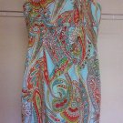 Tommy Bahama Sleeveless Dress Tiffany Blue Paisley Print New Tommy Bahama Sleeveless Dress Tiffany Blue Paisley Print New