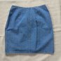 DKNY Denim Skirt Split Front Wrap Knee Length Vintage 1990s