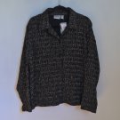 Chicos Black Gold Metallic Plisse Button Front Top Jacket Festive Cocktail Party Chicos Black Gold Metallic Plisse Button Front Top Jacket Festive Cocktail Party