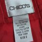 Sophisticated Chico's Red Plisse Blazer Jacket Fully Lined Size 2