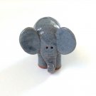 Cute Elephant Figurine Hand Crafted Vintage 80s England Ceramic Arts Minimalist