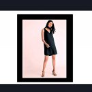 LBD Shift Dress Above Knee Tie Back Detail Black Size Small LBD Shift Dress Above Knee Tie Back Detail Black Size Small